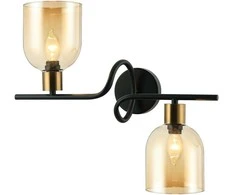 Italux Sieninis šviestuvas Servio WL-66892-2A-BK-AMB