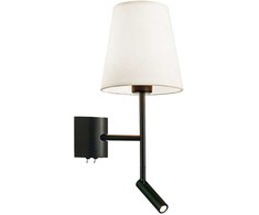 Sieninis šviestuvas SONIA, E27, juodas/baltas + LED 3W, 4260600