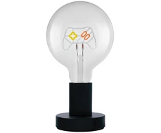 Stalo šviestuvas VINTAGE 1906 LETTER, E27, juodas, su 1,2W 100000K LED lempute
