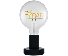 Stalo šviestuvas VINTAGE 1906 LETTER, E27, juodas, su 1,2W 3000K LED lempute