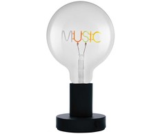 Stalo šviestuvas VINTAGE 1906 LETTER, E27, juodas, su 1,2W 100000K LED lempute