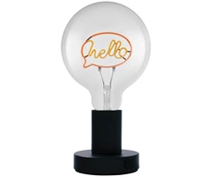 Stalo šviestuvas VINTAGE 1906 LETTER, E27, juodas, su 1,2W 2100K LED lempute