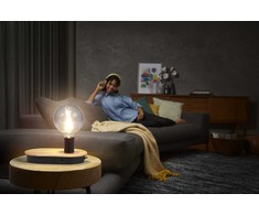 Ledvance Stalo šviestuvas WOOD, E27, medienos sp./juodas, dimeriuojamas