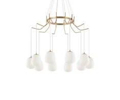 Pakabinamas šviestuvas Ideal Lux Suspended lamp with 10 lights KAROUSEL, G9, brass