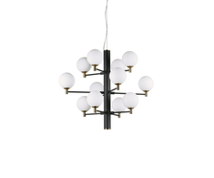 Pakabinamas šviestuvas Ideal Lux Suspended lamp with 12 lights COPERNICO, G9, juodas