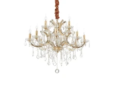 Pakabinamas šviestuvas Ideal Lux Suspended lamp with 12 lights NAPOLEON, E14, wood