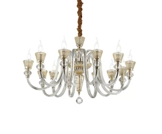 Pakabinamas šviestuvas Ideal Lux Suspended lamp with 12 lights STRAUSS, E14, baltas
