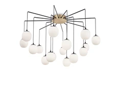 Pakabinamas šviestuvas Ideal Lux Suspended lamp with 16 lights RHAPSODY, G9, juodas