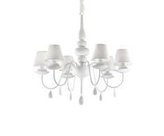 Pakabinamas šviestuvas Ideal Lux Suspended lamp with 6 lights BLANCHE, E14, baltas