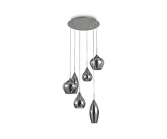 Pakabinamas šviestuvas Ideal Lux Suspended lamp with 6 lights SOFT, E14, antracite