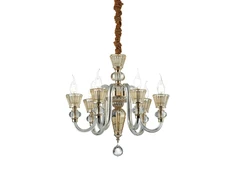 Pakabinamas šviestuvas Ideal Lux Suspended lamp with 6 lights STRAUSS, E14, chrome