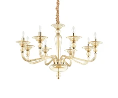 Pakabinamas šviestuvas Ideal Lux Suspended lamp with 8 lights DANIELI, E14, transparent