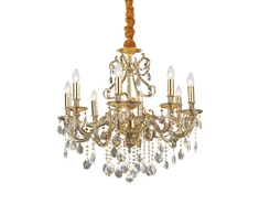 Pakabinamas šviestuvas Ideal Lux Suspended lamp with 8 lights GIOCONDA, E14, wood