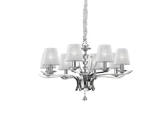 Pakabinamas šviestuvas Ideal Lux Suspended lamp with 8 lights PEGASO, E14, baltas