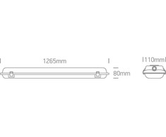 T8 šviestuvas, pilkas, 120cm, 38236E