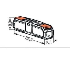 Universali laidų jungtis INLINE 2x0.2-4mm² 450V 32A WAGO
