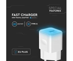 USB adapteris į kištukinį lizdą, baltas