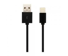 USB laidas MFI IPHONE, 1,5m, juodas.