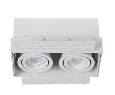 Lucide Užglaistomas šviestuvas TRIMLESS, 2xGU10, baltas