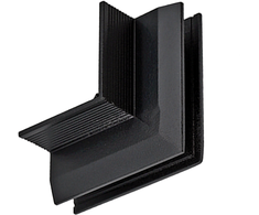 Užglaistomo magnetinės sistemos ZAMBELIS MAGNETIC 5MM bėgelio vertikalus kampinis sujungimas, matinės juodos sp., 2519