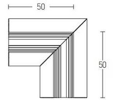 Užglaistomo magnetinio bėgelio ZAMBELIS kampinis vertikalus sujungimas, baltas, 2083W-C1
