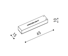 Užmaitinimo dėžutė magnetinėms sistemoms MINIMAL TRACK 24V, juoda