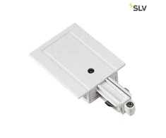 slv Užmaitinimo vienos fazės bėgelis, įleidžiama versija, baltas, įžeminimas dešinėje