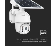 V-tac Valdoma HD 2MP WiFi apsaugos kamera, balta, su judesio davikliu ir saulės baterija