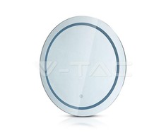 Sieninis šviestuvas V-tac Veidrodis su 8W LED apšvietimu, chromo sp., 3000-6400K, su 17W šildytuvu (nuo rasojimo)
