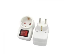 V-tac Vienvietis lizdo adapteris, baltas