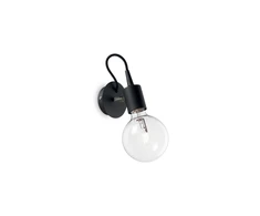 Sieninis šviestuvas Ideal Lux Wall lamp with 1 light EDISON, E27, juodas