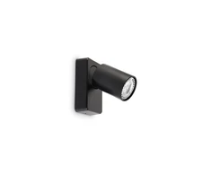 Sieninis šviestuvas Ideal Lux Wall lamp with 1 light RUDY, GU10, juodas