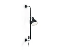 Sieninis šviestuvas Ideal Lux Wall lamp with 1 light SHOWER, E27, juodas
