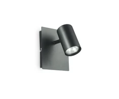 Sieninis šviestuvas Ideal Lux Wall lamp with 1 light SPOT, GU10, juodas