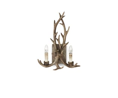 Sieninis šviestuvas Ideal Lux Wall lamp with 2 lights CHALET, E14, baltas