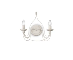 Sieninis šviestuvas Ideal Lux Wall lamp with 2 lights CORTE, E14, baltas