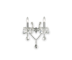 Sieninis šviestuvas Ideal Lux Wall lamp with 2 lights FLORIAN, E14, baltas