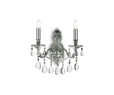 Sieninis šviestuvas Ideal Lux Wall lamp with 2 lights GIOCONDA, E14, baltas
