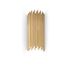 Sieninis šviestuvas Ideal Lux Wall lamp with 2 lights PAN, E14, ruda