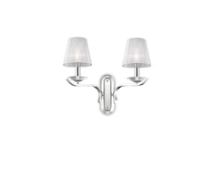Sieninis šviestuvas Ideal Lux Wall lamp with 2 lights PEGASO, E14, baltas