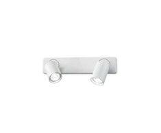 Sieninis šviestuvas Ideal Lux Wall lamp with 2 lights RUDY, GU10, baltas