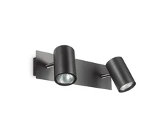 Sieninis šviestuvas Ideal Lux Wall lamp with 2 lights SPOT, GU10, juodas