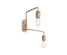 Lubinis šviestuvas Ideal Lux Wall lamp with 2 lights TRIUMPH, E27, copper