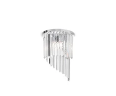Sieninis šviestuvas Ideal Lux Wall lamp with 3 lights CARLTON, E14, chrome