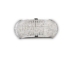 Sieninis šviestuvas Ideal Lux Wall lamp with 3 lights PASHA', G9, chrome