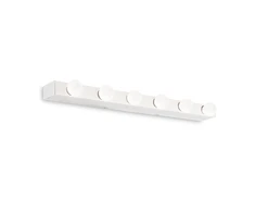 Sieninis šviestuvas Ideal Lux Wall lamp with 6 lights PRIVE', E14, baltas