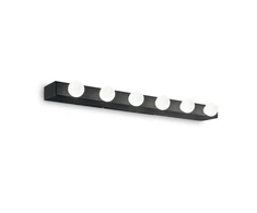 Sieninis šviestuvas Ideal Lux Wall lamp with 6 lights PRIVE', E14, juodas