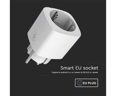 V-tac WIFI EU lizdas, suderinamas su AMAZON ALEXA ir GOOGLE HOME, baltas