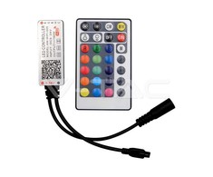 V-tac Wifi valdiklis su nuotolinio valdymo pultu, skirtas 3in1+RGB LED juostai, 28 mygtukai