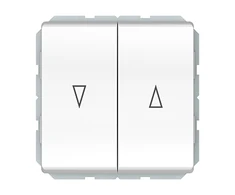 Žaliuzių jungiklis VILMA STANDARD ST 150, 2 klavišų, be rėmelio, baltas